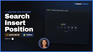 Search Insert Position - LeetCode 35 Boundary Binary Search Python