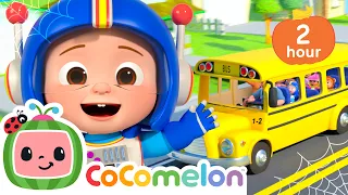 Wheels on the Bus - Halloween Remix 🚌CoComelon Nursery Rhymes & Kids Songs | 2 HOURS | After School