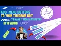 How to add menu button to your Telegram Bot in 10 seconds