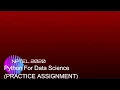 NEW NPTEL Python for Data Science Practice Assignment - 2 Solution 2020