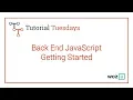 Woz U Learn to Code Back End JavaScript - Getting Started