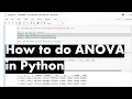 How to do ANOVA and Cohen s d in Python 3 lines of code - Pingouin Module Data Analysis