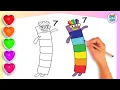 COLORING Numberblock 7 Coloring How to Draw Numberblock 7 for Kids and Toddlers Today
