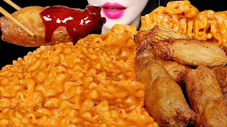 ASMR 바삭한 통대창 먹방 CHEESY CARBO FIRE NOODLE, BEEF INTESTINES 까르보불닭EATING SOUNDS MUKBANG NO TALKING