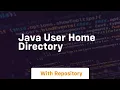 java user home directory