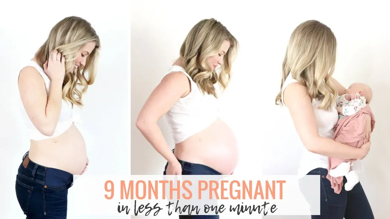 9 Months Pregnant in Less Than A Minute (Time-lapse) Healthy Grocery Girl