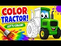 Color a Tractor with Me Coloring for kids Goo Goo Gang