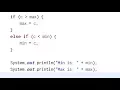 Min Max of Three Numbers - Java