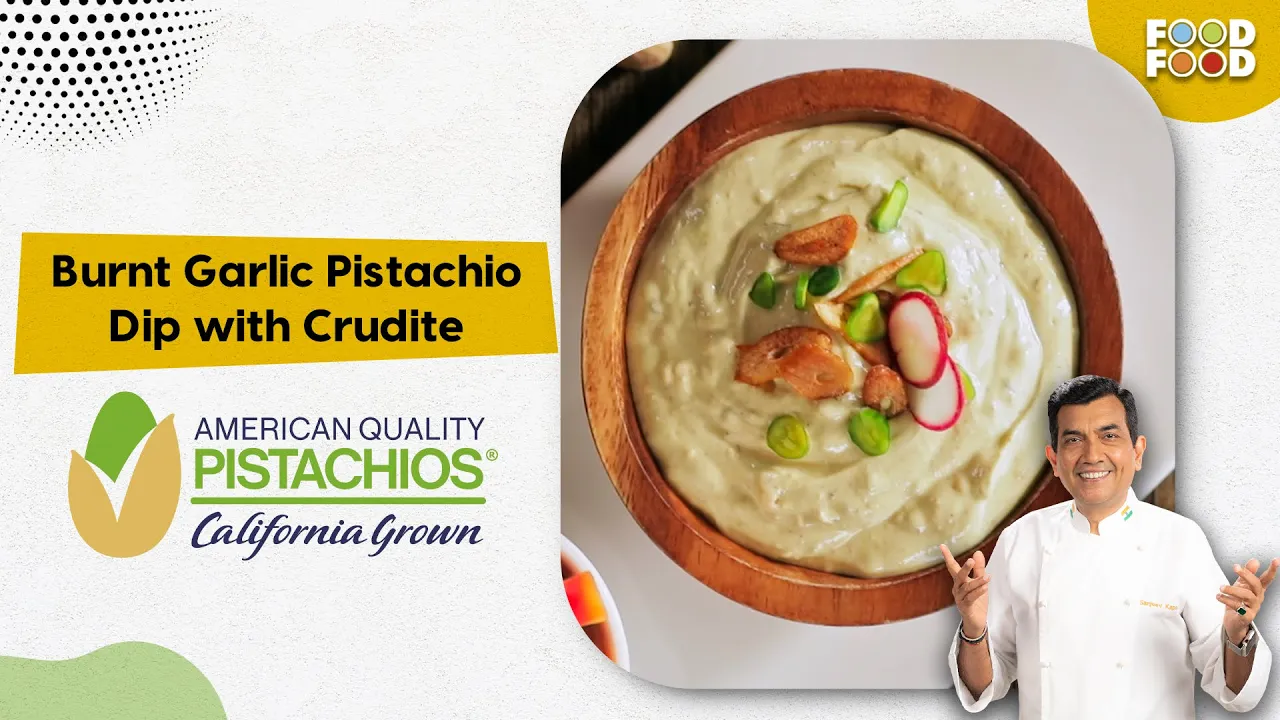 Dip into Flavor Paradise: Garlic Pistachio Dip Recipe with Crunchy Crudits @AmericanPistachiosIndia