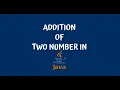 ADDITION OF TWO NUMBERS IN JAVA BLUE J JAVA PROGRAMMING BADMAS PROGRAMMER