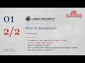 Simulation Unit 01 - What Is Simulation Lamar University