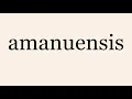 amanuensis