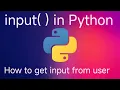 input in python input method in python