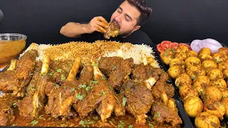 ASMR; EATING SPICY MUTTON CURRY EGGS WITH RICE    REAL MUKBANG NO TALKING