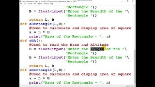 roypaulmca Functions Menu driven Part 2 of 4