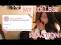 my COLLEGE REACTION CORNELL ED
