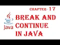 Break and continue in java - Java Tutorial