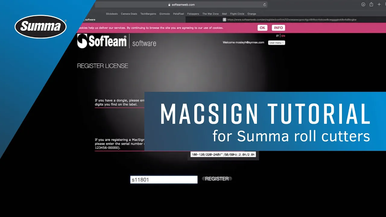 Summa tutorial / Using MacSign Software with Summa Roll Cutters