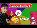 number pattern problem 2 pattern in javascript 2019 in English
