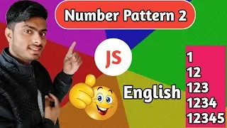number pattern problem 2 pattern in javascript 2019 in English