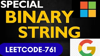 761 Special Binary String Special Binary String Leetcode 761 Daily Leetcode problem leetcode potd