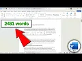 How to Add Word Count to Microsoft Word Document