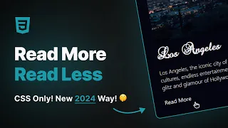 How To Create Read More Read Less Button with CSS Only