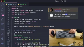 Coding a Python Bot ASMR programming No Talking