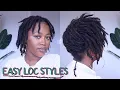 EASY EVERYDAY LOC STYLES NO RETWIST SHORT MEDIUM LENGTH LOCS