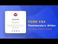 How to Create Testimonials slider Using HTML CSS Only CSS Testimonial Slider