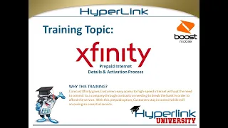 Hyperlink University Training Xfinity Prepaid Internet - Details Activation Process