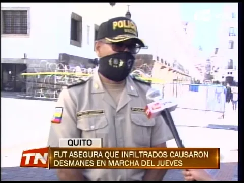 FUT asegura que infiltrados causaron desmanes en marcha del jueves