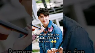 EXO Lay S Reaction When A Fan Shouted At Him To Get A Wife  EXO Lay S Reaction When A Fan Shouted At Him To Get A Wife