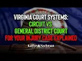 Virginia Court Systems Circuit vs General District Court for Your Injury Case Explained