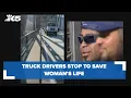 Drivers witness woman in distress on bridge in Chelan County stop to save her life