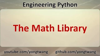 Engineering Python 04B The Math Library