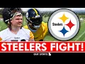 STEELERS FIGHT News From Training Camp Practice Today Ft Elandon Roberts Gennings Dunker INJURY