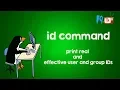 Linux Command Line Tutorial id Command print real and effective user and group IDs FOTV