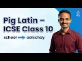 Pig Latin Program in Java ICSE Class 10 Important String Questions String Handling in Java