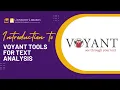 Introduction to Voyant Tools for Text Analysis