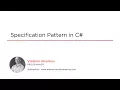 Course Specification Pattern in C