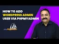 How to add WordPress admin user to database using phpMyAdmin mysql