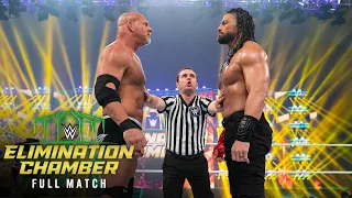 full match roman reigns vs goldberg universal title match elimination chamber 2022