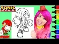 Coloring Knuckles Sonic The Hedgehog Coloring Page Prismacolor Markers KiMMi THE CLOWN