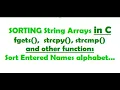 Sorting a String Array in ascending order using C