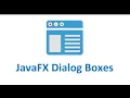32 JavaFX Dialog Boxes