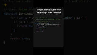 Prime number in Javascript
