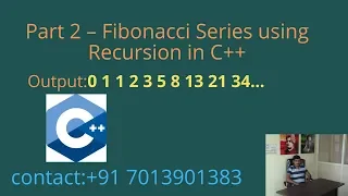 Fibonacci Series using Recursion in C - Part 2