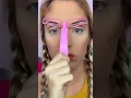 Eyebrow stencil viral makeup hack