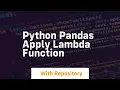 python pandas apply lambda function
